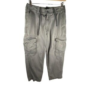 VTG Transnine Cargo Pants Mens 31x31 Skater Grunge Y2K Drawstring Baggy Wide Leg
